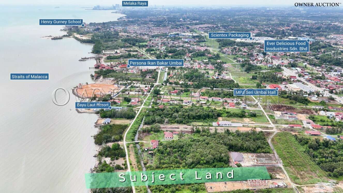 [Sea View Land; Easy Road Access] Agricultural Land [3 min drive to Jeti Umbai and Medan Ikan Bakar Umbai]