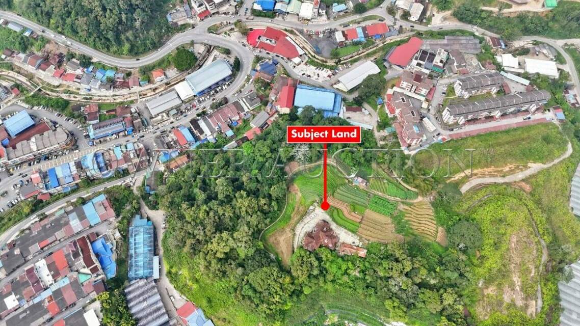 [Tourist Hotspot; Hilltop with Highland Scenic Setting] 2.79 Acres Land with Bungalow in Ringlet, Cameron Highlands, Pahang [Terraced Farming; Mixed Land Potential; Great Accessibility]